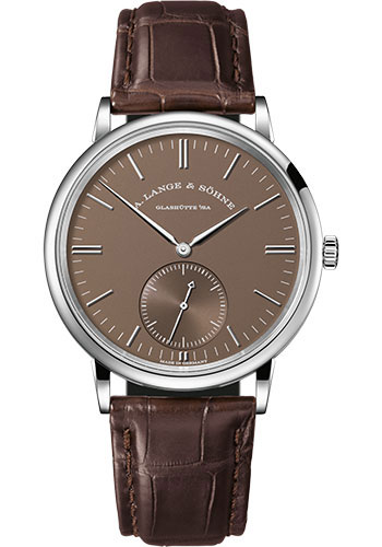 A. Lange & Söhne Saxonia Automatic Watch - 38.5mm White Gold Case - Terra-Brown Dial - Dark-Brown Strap