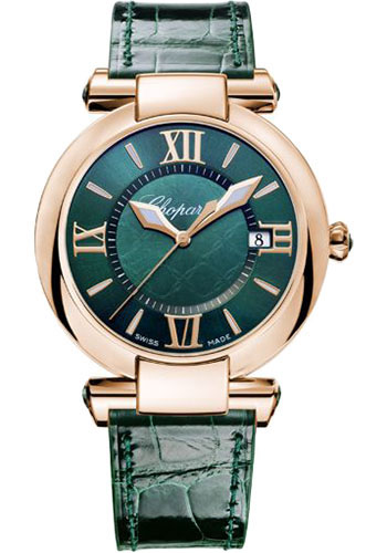 Chopard Imperiale Quartz Watch - 36.00 mm Rose Gold Case - Green Dial - Green Strap