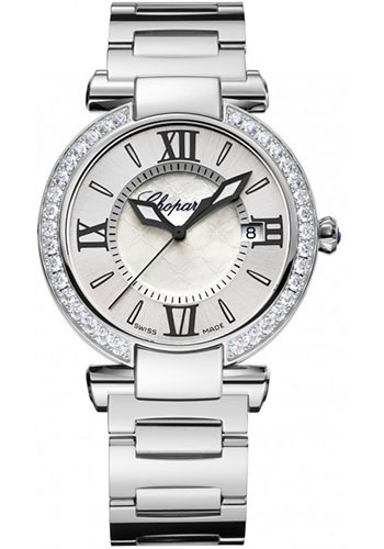 Chopard Imperiale Watch - 36 mm Steel Case - Diamond Bezel - Mother-of-Pearl Dial
