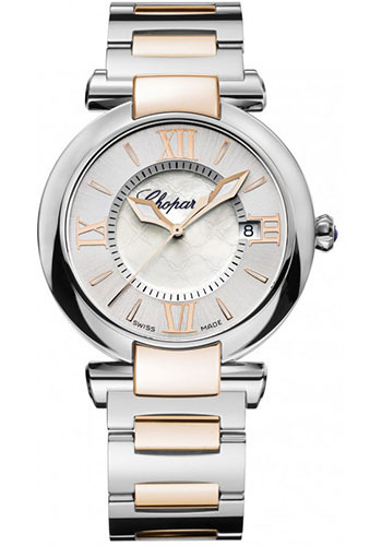 Chopard Imperiale Watch - 36 mm Steel And Rose Gold Case - Mother-of-Pearl Dial