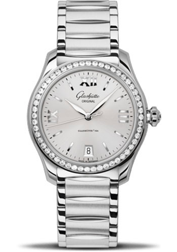 Glashütte Original Lady Serenade - Steel Case - Diamond Bezel - Silver Dial - Bracelet