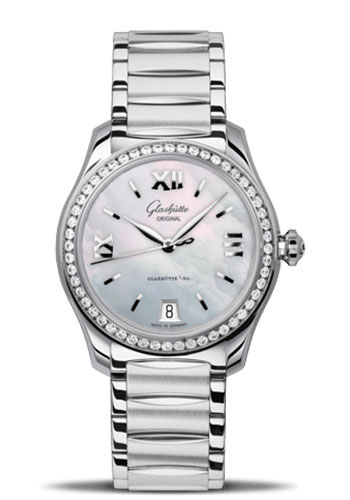 Glashütte Original Lady Serenade - Steel Case - Diamond Bezel - Mother-Of-Pearl Silver Dial - Bracelet