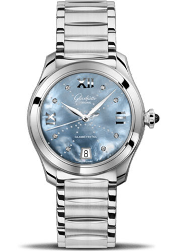 Glashütte Original Lady Serenade - Steel Case - Mother-Of-Pearl Blue Dial - Bracelet