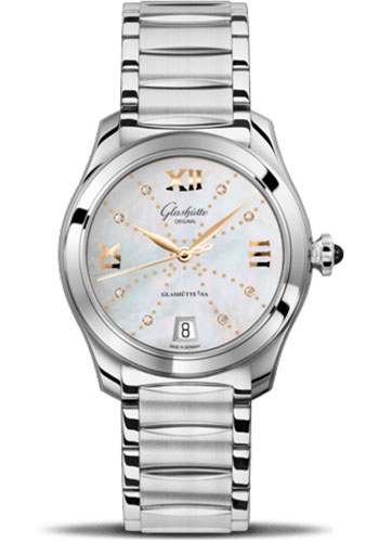 Glashütte Original Lady Serenade - Steel Case - Mother-Of-Pearl White Dial - Bracelet