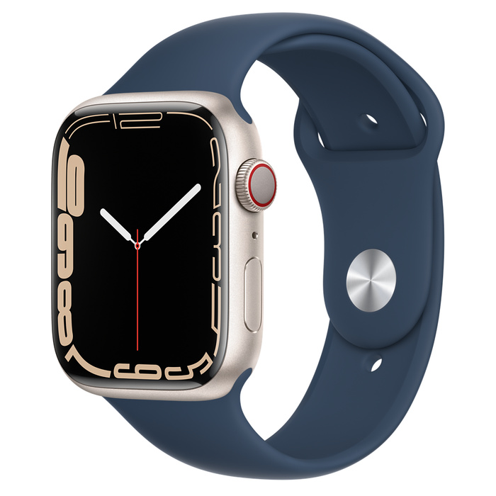 Apple Watch Series 7 GPS + Cellular 45mm Starlight Aluminum Case with Sport Band