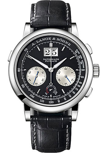 A. Lange & Söhne Datograph Up/Down Watch - 41.0mm Platinum Case - Black Dial - Black Alligator Strap