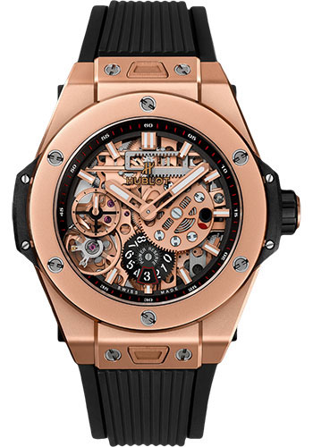 Hublot Big Bang MECA-10 King Gold Watch - 45 mm - Black Skeleton Dial