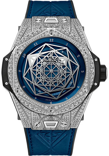 Hublot Big Bang Sang Bleu Titanium Blue Pavé Watch