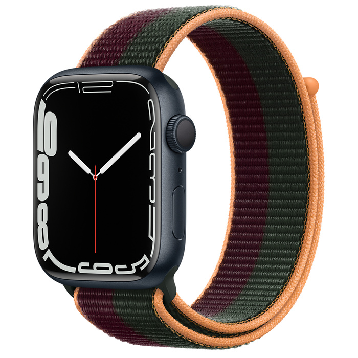 Apple Watch Series 7 GPS 45mm Midnight Aluminum Case with Sport Loop