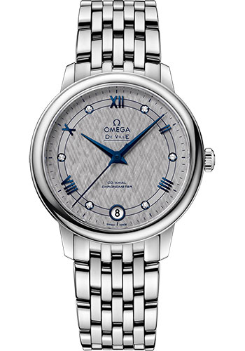Omega De Ville Prestige Co-Axial Watch - 32.7 mm Steel Case - Grey Dial