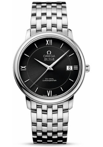 Omega De Ville Prestige Co-Axial Watch - 36.8 mm Steel Case - Black Dial
