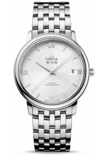 Omega De Ville Prestige Co-Axial Watch - 36.8 mm Steel Case - Silver Dial