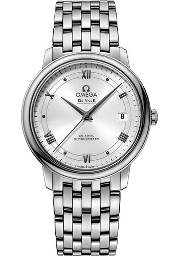 Omega De Ville Prestige Co-Axial Watch - 36.8 mm Steel Case - White Dial