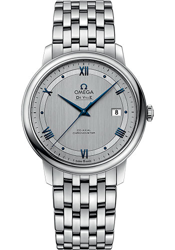 Omega De Ville Prestige Co-Axial Watch - 39.5 mm Steel Case - Rhodium-Silvery Dial