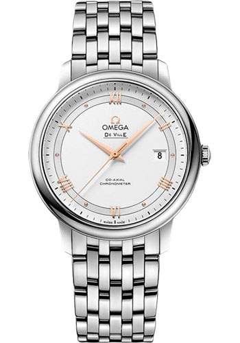 Omega De Ville Prestige Co-Axial Watch - 39.5 mm Steel Case - -Silvery Dial