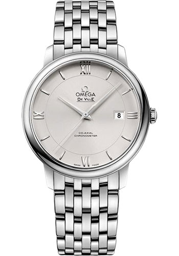 Omega De Ville Prestige Co-Axial Watch - 39.5 mm Steel Case - -Silvery Dial
