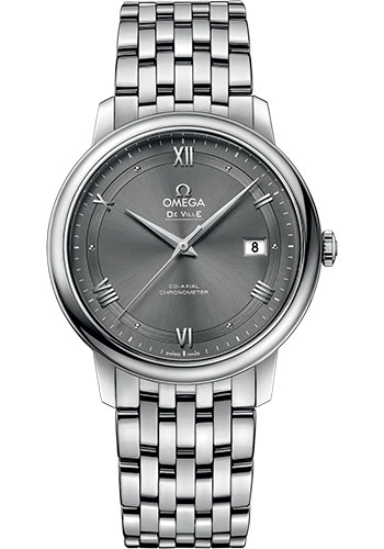 Omega De Ville Prestige Co-Axial Watch - 39.5 mm Steel Case - Grey Dial