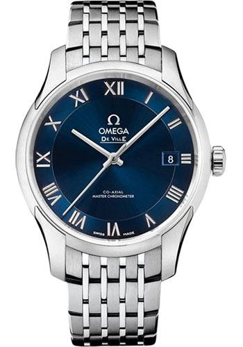 Omega De Ville Hour Vision Co-Axial Master Chronometer Watch - 41 mm Steel Case - Two-Zone Blue Dial