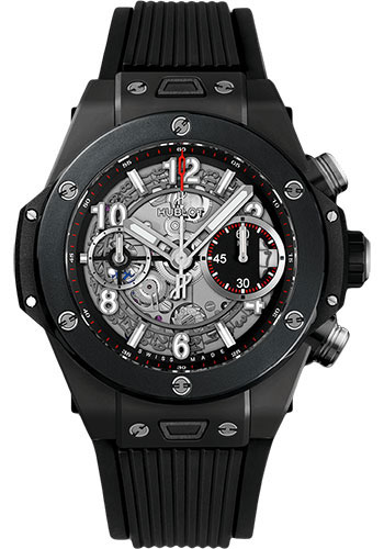 Hublot Big Bang Unico Black Magic 42mm Watch - 42 mm - Black Skeleton Dial