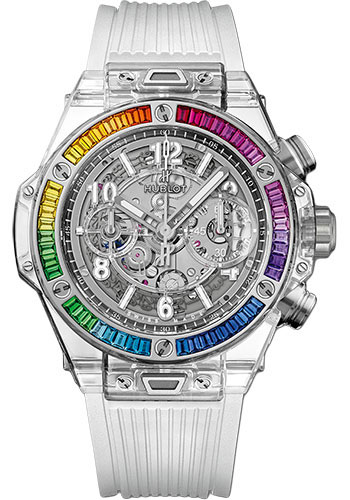 Hublot Big Bang Unico Sapphire Rainbow Watch - 42 mm - Skeleton Dial