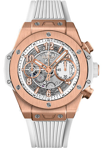 Hublot Big Bang Unico King Gold White 42mm Watch - 42 mm - White Skeleton Dial