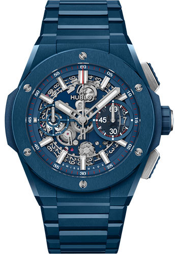 Hublot Big Bang Integral Blue Ceramic Watch - 42 mm - Blue Skeleton Dial