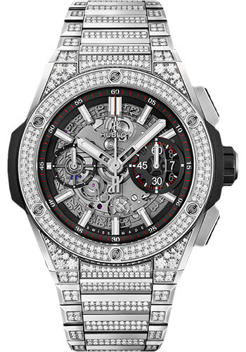Hublot Big Bang Integral Titanium Pavé Watch - 42 mm - Black Skeleton Dial