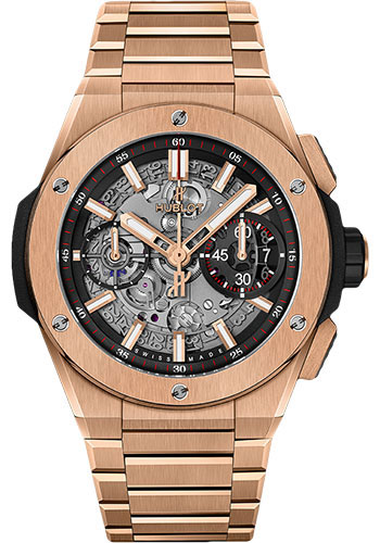 Hublot Big Bang Integral King Gold Watch - 42 mm - Black Skeleton Dial