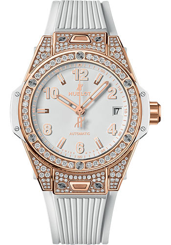 Hublot Big Bang One Click King Gold White Pavé Watch - 39 mm - White Dial