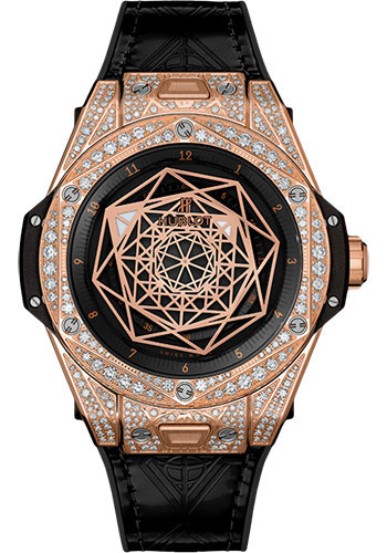 Hublot Big Bang Sang Bleu King Gold Pavé Watch