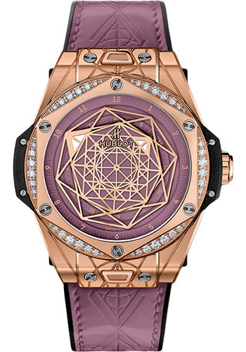 Hublot Big Bang One Click Sang Bleu King Gold Pink Diamonds Watch - 39 mm - And Pink Dial Limited Edition of 100
