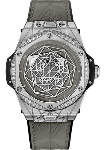 Hublot Big Bang One Click Sang Bleu Steel Grey Diamonds Watch - 39 mm - Grey Dial Limited Edition of 200