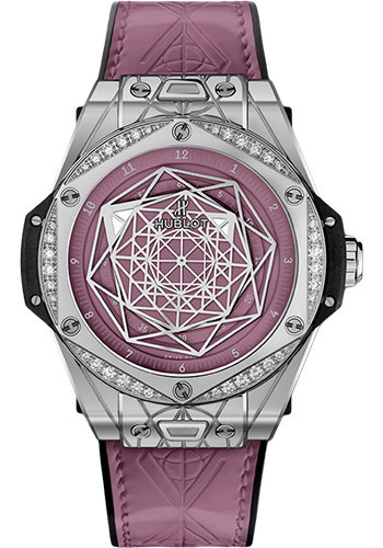 Hublot Big Bang One Click Sang Bleu Steel Pink Diamonds Watch - 39 mm - And Pink Dial Limited Edition of 200