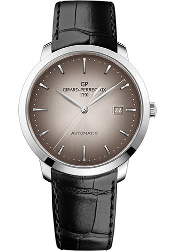 Girard-Perregaux 1966 40 mm Watch - Steel Case - Smoked Dial - Black Alligator Strap