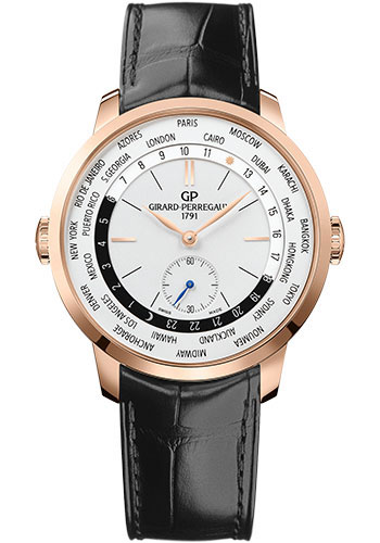 Girard-Perregaux 1966 WW.TC Watch - Pink Gold Case - Alligator Strap