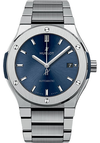 Hublot Classic Fusion Blue Titanium Bracelet Watch