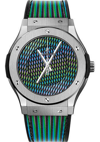 Hublot Classic Fusion Cruz Diez Titanium Watch - 45 mm - Cruz Diez Dial Limited Edition of 100