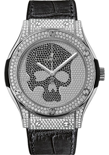 Hublot Classic Fusion Skull Titanium Full Pavé Watch