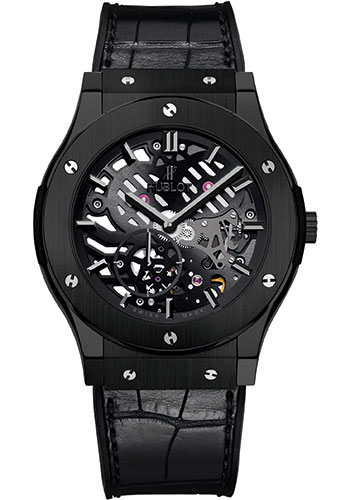 Hublot Classic Fusion Extra-Thin Skeleton Black Ceramic Watch