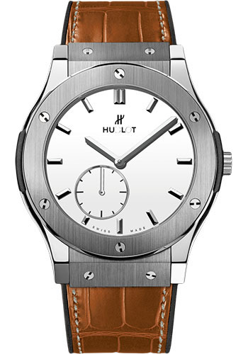 Hublot Classic Fusion Ultra-Thin Titanium White Shiny Dial Watch