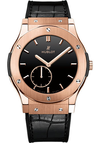 Hublot Classic Fusion Ultra-Thin King Gold Black Shiny Dial Watch