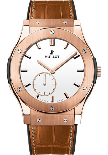 Hublot Classic Fusion Ultra-Thin King Gold White Shiny Dial Watch