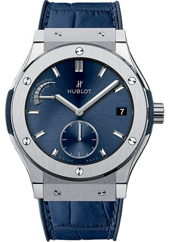 Hublot Classic Fusion Power Reserve Titanium Blue Watch