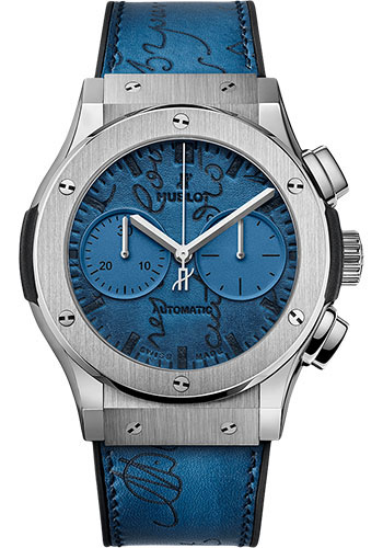 Hublot Classic Fusion Chronograph Berluti Scritto Ocean Blue Limited Edition of 250 Watch
