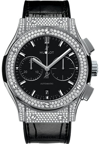 Hublot Classic Fusion Chronograph Titanium Pave' Watch