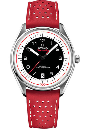 Omega Specialities Olympic Official Timekeeper - 39.5 mm Steel Case - White Dial - Micro-Perforated Leather Strap Limited Edition of 2,032
