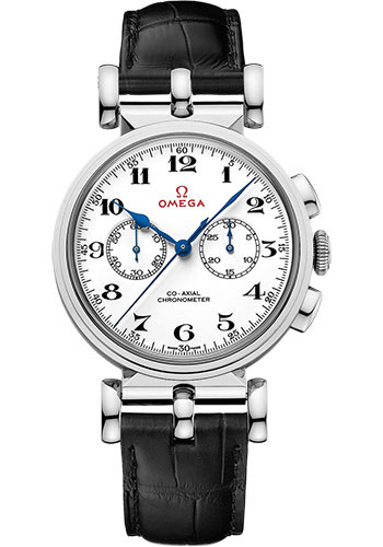 Omega Specialities Olympic Official Timekeeper - 38 mm White Gold Case - Lacquered White Dial - Black Leather Strap Limited Edition of 188