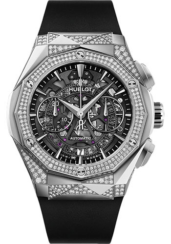 Hublot Classic Fusion Aerofusion Chronograph Orlinski Titanium Alternative Pavé Watch - 45 mm - Sapphire Crystal Dial