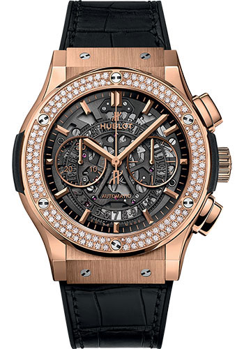 Hublot Classic Fusion Aerofusion King Gold Diamonds Watch - 45 mm - Sapphire Dial