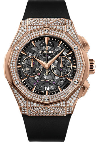 Hublot Classic Fusion Aerofusion Chronograph Orlinski King Gold Pavé Watch - 45 mm - Sapphire Crystal Dial